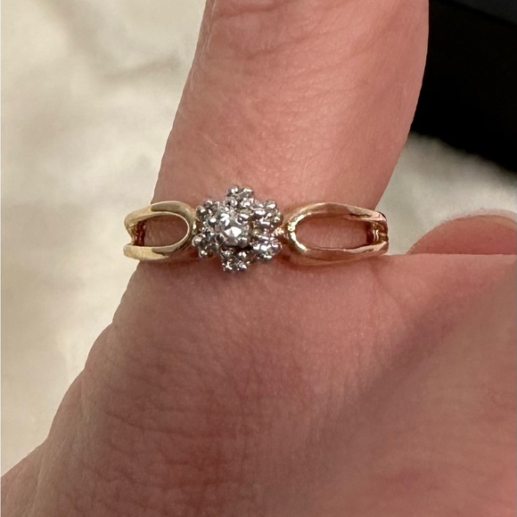 Engagement promise 14k Gold Diamond Ring 1/3 ct natural mined Diamonds size 5 - Picture 6 of 12